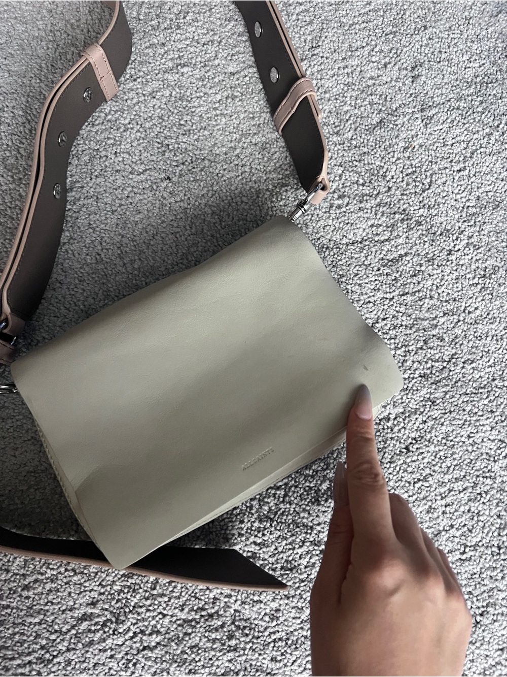 All saints ❤️🔥 Zep Multi Box Bag lamb leather - Picture 10 of 10